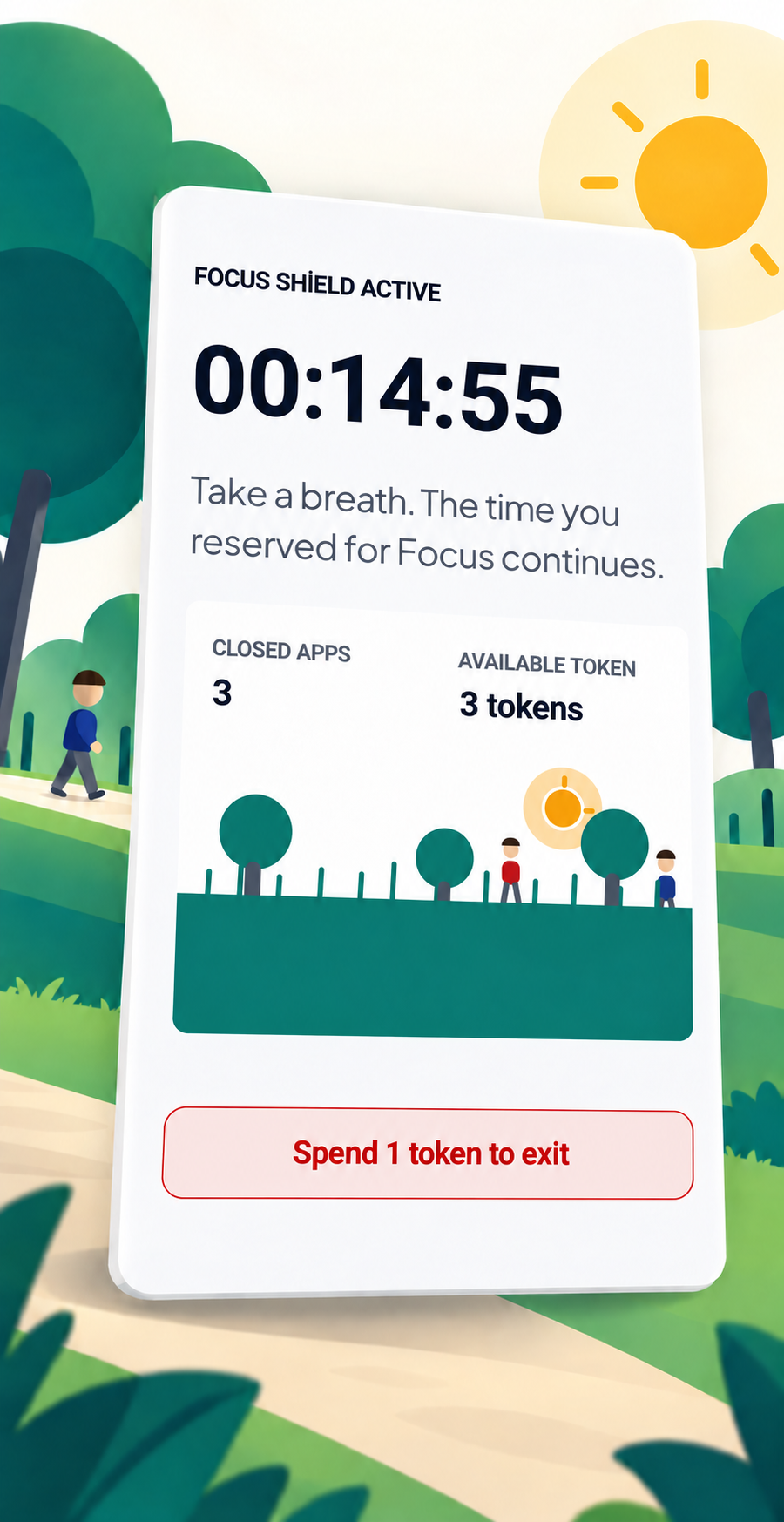 MuchiLife active Focus screen